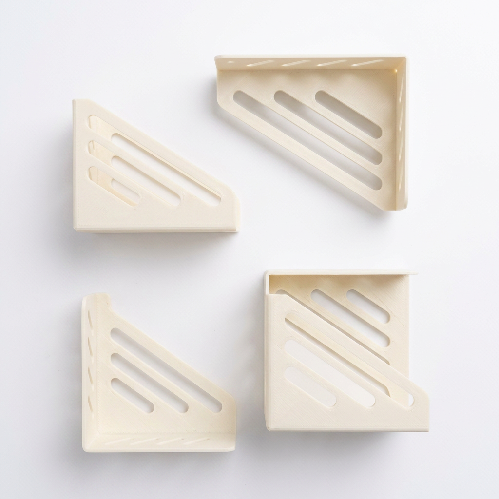Double-Rotation Shelf Brackets Cream
