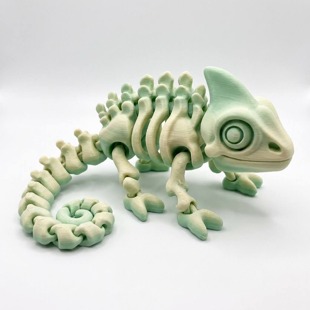 Articulated Skeletal Chameleon Big size