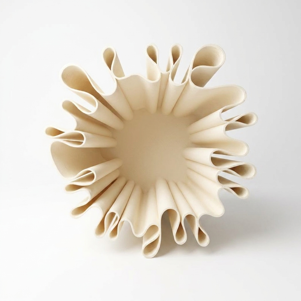 Wavy Bloom Vessel Cream