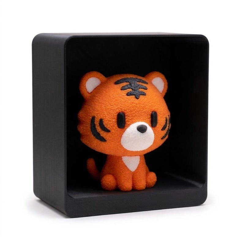 Fuzzy Skin Tiger Figurine