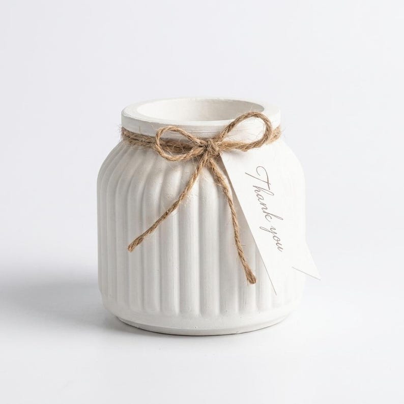Modern Ribbed Planter / Vase