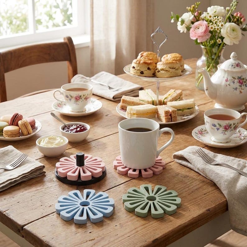 Flower Mug Coaster stacked