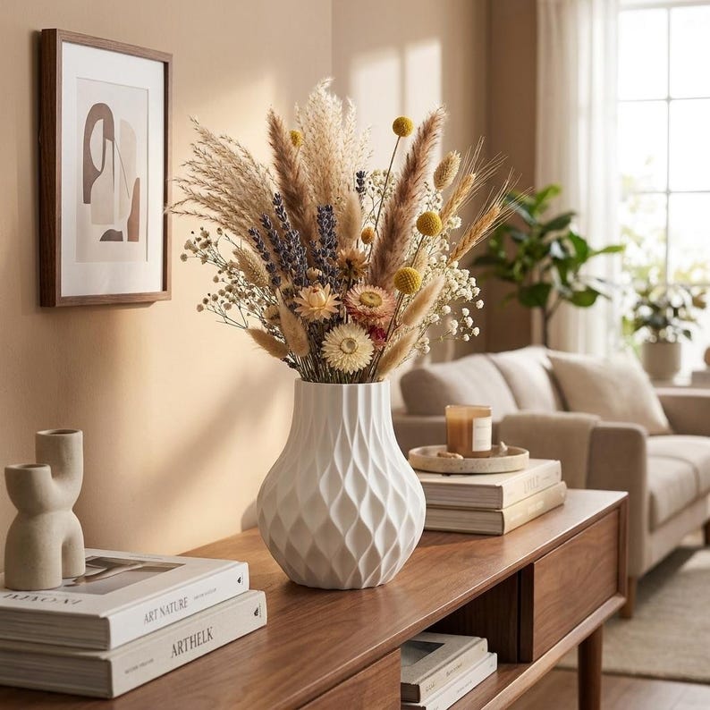 Diamond Bloom Vase with flowers