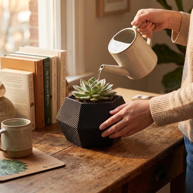 Geometric Self-Watering Planter shapes