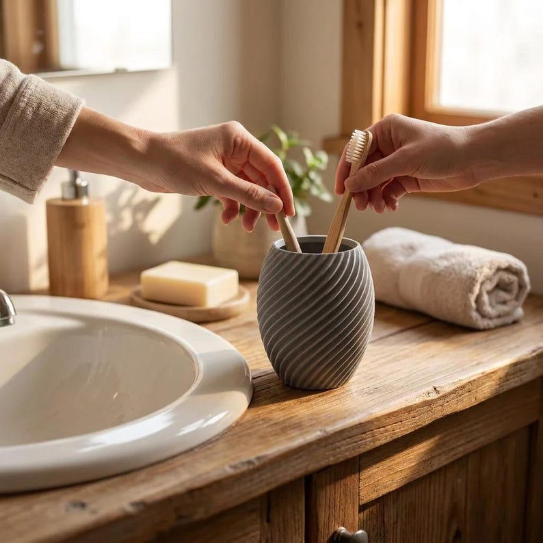 Toothbrush Holder pattern detail