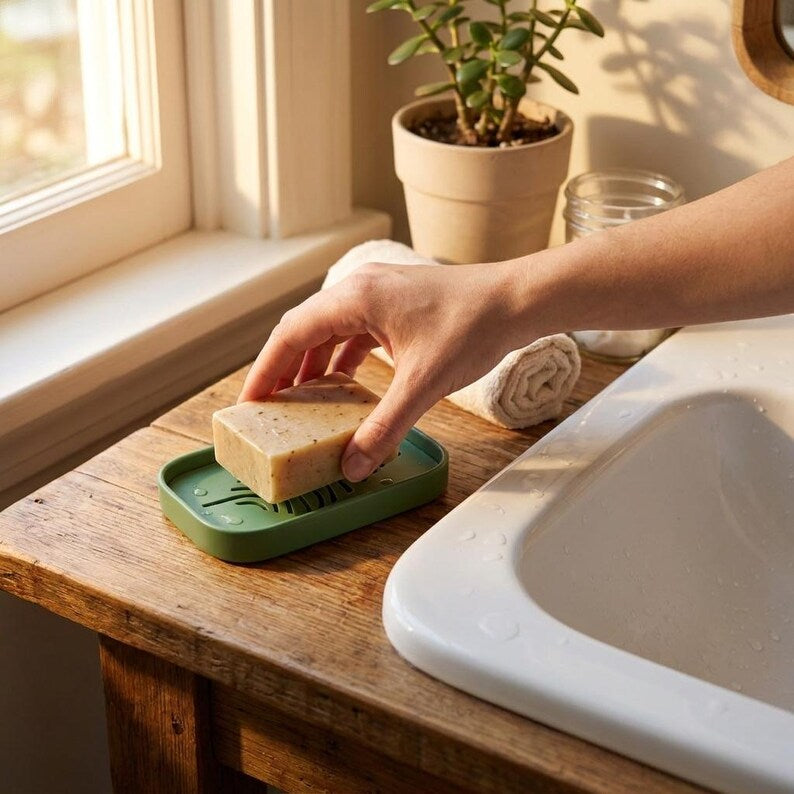 Ribbed Soap Dish detail