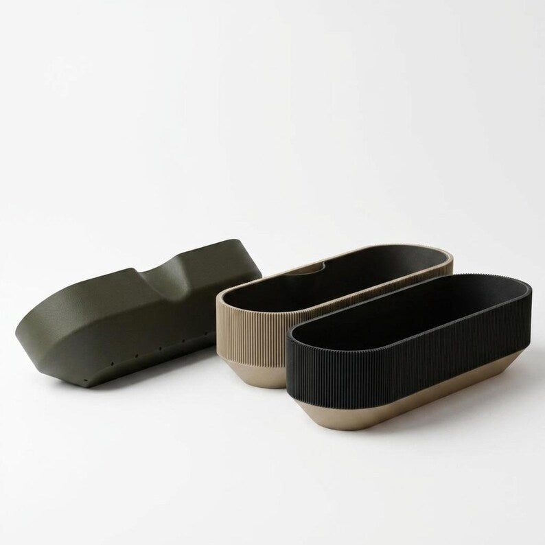Triple Planter Modern Self-Watering Pot