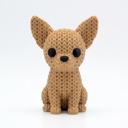 Knitted Look Chihuahua Dog Figurine