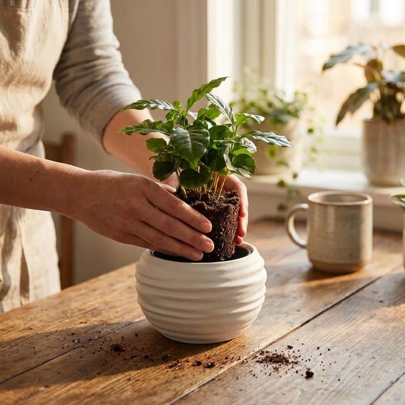 Japandi Wabi-Sabi Self-Watering Planter sizes