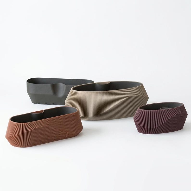 Wave Facade Triple Self-Watering Planters
